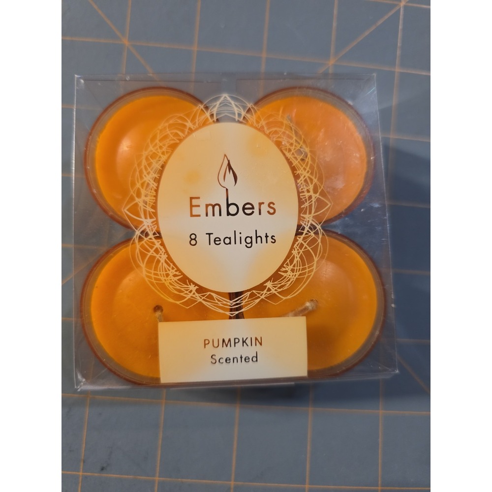 Embers 8 Tralights Pumpkin Scented Christmas Tree Shops NT101PPT8$ Thailand NIP